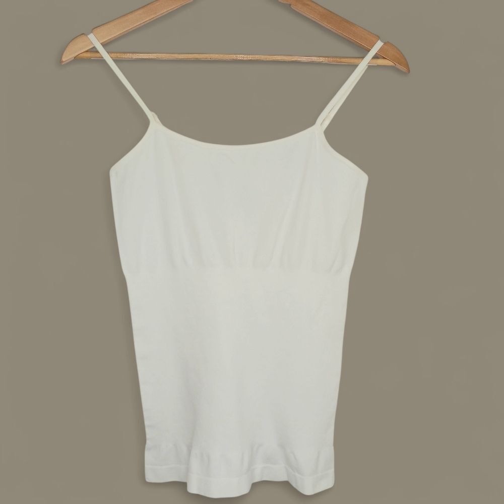 SKINNYGIRL Women’s White Shapewear Tank Top Large Slimming Control NWOT